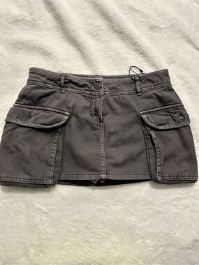Garage Cargo Mini Skirt Gray
